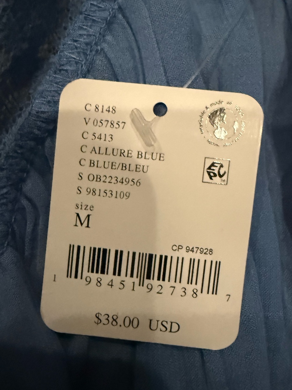 Free people Fiona Cami, allure blue NWT - Picture 5 of 6